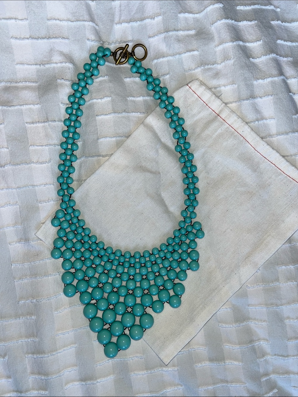 Source Unknown Turquoise Beaded Bib Necklace